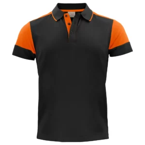 Polo hombre PRINTER PRIME PRIME POLO 2265024, Negro/Naranja, vista frontal