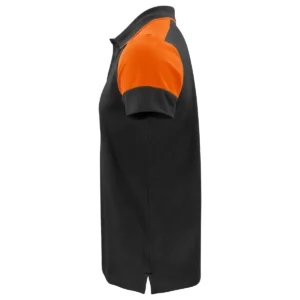 Polo hombre PRINTER PRIME PRIME POLO 2265024, Negro/Naranja, vista lateral