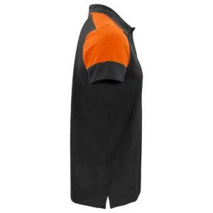 Polo hombre PRINTER PRIME PRIME POLO 2265024, Negro/Naranja, lateral derecho