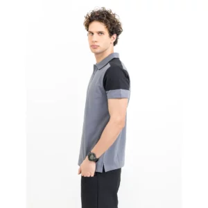 Polo hombre PRINTER PRIME PRIME POLO 2265024, con modelo, vista lateral izquierda