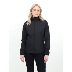 Cortaviento mujer PRINTER RED GRAB WINDBREAKER WOMEN 2261080, vista frontal con modelo