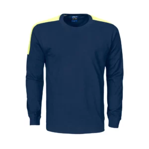 Camiseta de manga larga hombre PROJOB 2020 642020, Marino/Amarillo, vista frontal