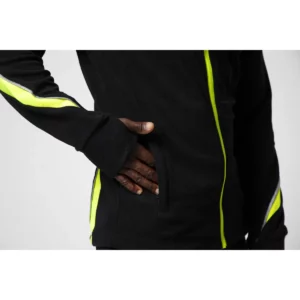 Chaqueta polar hombre PROJOB 2328 642328, con modelo, detalle del bolsillo y manga
