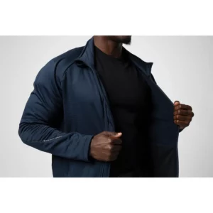 Chaqueta polar hombre PROJOB 3319 643319, con modelo, detalle de apertura frontal