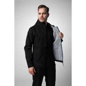 Chaqueta impermeable para hombre PROJOB 3425 VENTAIR 643425, con modelo, vista frontal con la chaqueta abierta