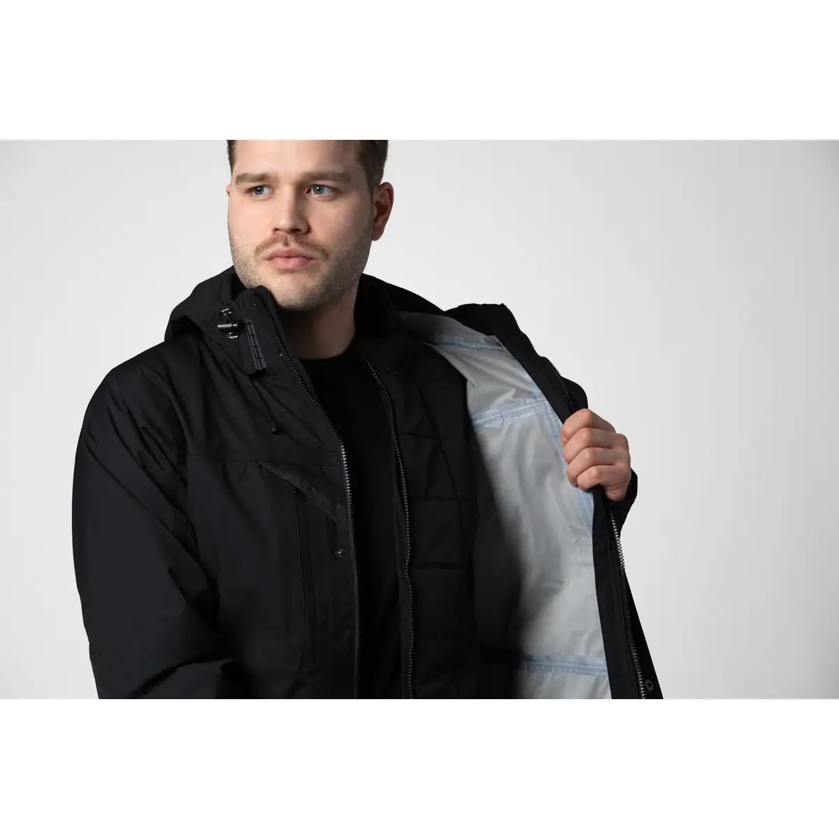 Chaqueta hombre PROJOB 4424 644424 10 Chaqueta hombre PROJOB 4424 644424, con modelo, detalle del interior de la chaqueta