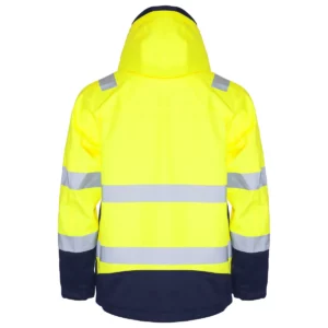 Chaqueta impermeable hombre PROJOB 6455 646455, Amarillo/Marino, vista posterior