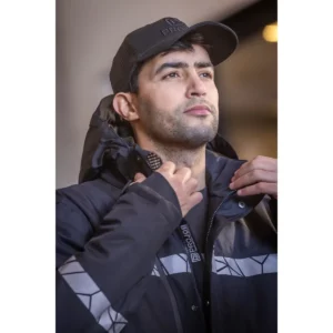 Chaqueta hombre PROJOB PROGRESSION 7414 647414, con modelo, detalle del cuello