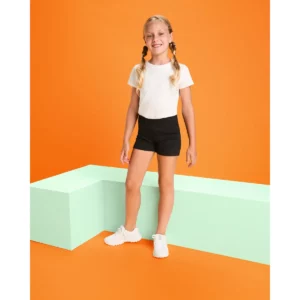Pantalón corto de algodón Roly Nelly 0322, negro, vista infantil con modelo