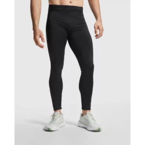 Malla larga running hombre Roly Bristol 0406, negro, vista frontal con modelo