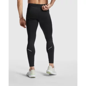 Malla larga running hombre Roly Bristol 0406, negro, vista posterior con modelo