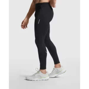 Malla larga running hombre Roly Bristol 0406, negro, vista lateral opuesta con modelo