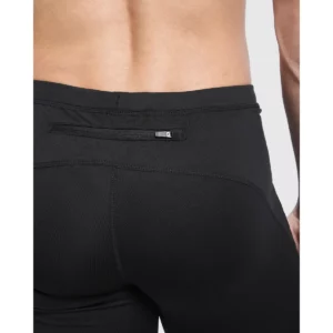 Malla larga running hombre Roly Bristol 0406, negro, detalle del bolsillo trasero con modelo