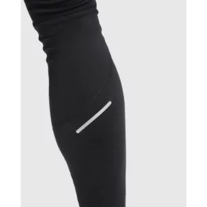 Malla larga running hombre Roly Bristol 0406, negro, detalle de la pierna con modelo