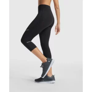 Malla media pierna mujer Roly Icaria Woman 6695, negro, vista lateral opuesta con modelo