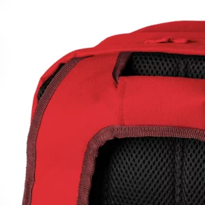 Mochila deportiva Roly Falco 7115, rojo, detalle del bolsillo de rejilla