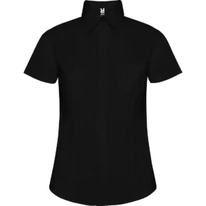 Camisa manga corta mujer Roly WRK Sofia 5061, negro, vista frontal