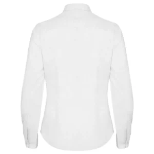 Camisa manga larga mujer Roly WRK Oxford Woman 5068, blanco, vista posterior