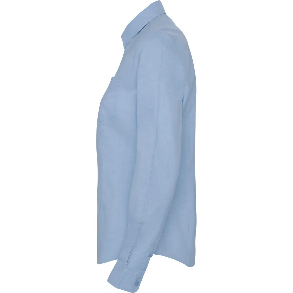Camisa manga larga mujer Roly WRK Oxford Woman 5068 11 Camisa manga larga mujer Roly WRK Oxford Woman 5068, celeste, vista lateral
