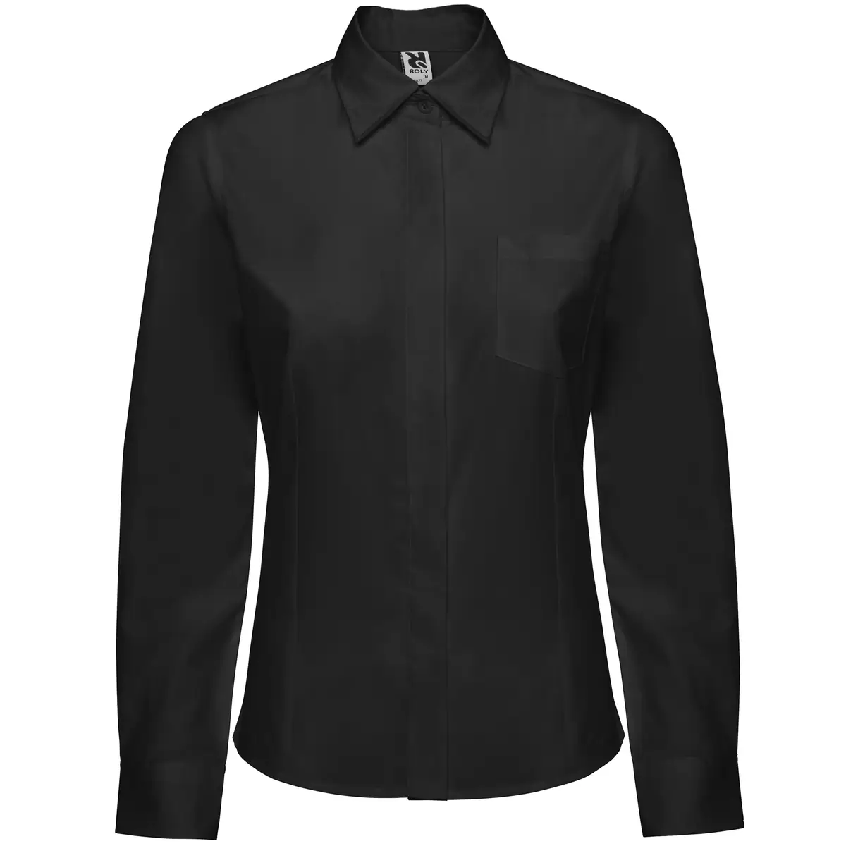 Camisa manga larga mujer Roly WRK Sofia L/S 5161 9 Camisa manga larga mujer Roly WRK Sofia L/S 5161, negro, vista frontal