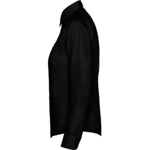 Camisa manga larga mujer Roly WRK Sofia L/S 5161, negro, vista lateral