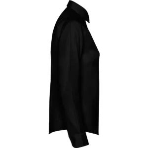 Camisa manga larga mujer Roly WRK Sofia L/S 5161, negro, vista lateral opuesta