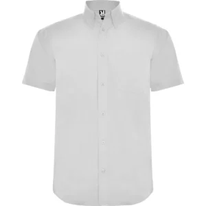 Camisa manga corta hombre Roly WRK Aifos 5503, blanco, vista frontal