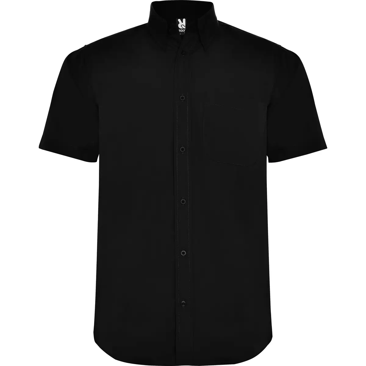 Camisa manga corta hombre Roly WRK Aifos 5503 13 Camisa manga corta hombre Roly WRK Aifos 5503, negro, vista frontal