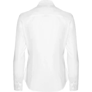 Camisa elástica mujer Roly WRK Moscu Woman 5505, blanco, vista posterior