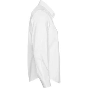 Camisa elástica mujer Roly WRK Moscu Woman 5505, blanco, vista lateral opuesta
