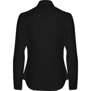 Camisa elástica mujer Roly WRK Moscu Woman 5505, negro, vista posterior