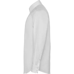 Camisa elástica hombre Roly WRK Moscu 5506, blanco, vista lateral