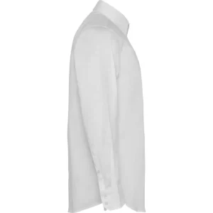 Camisa elástica hombre Roly WRK Moscu 5506, blanco, vista lateral opuesta