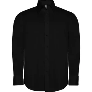 Camisa elástica hombre Roly WRK Moscu 5506, negro, vista frontal
