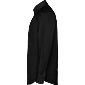 Camisa elástica hombre Roly WRK Moscu 5506, negro, vista lateral