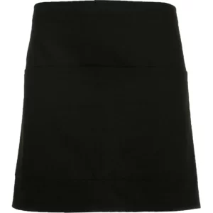 Delantal corto Roly WRK Classic 9123, negro, vista frontal