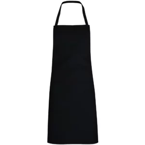 Delantal sin bolsillos Roly WRK Ramsay 9128, negro, vista frontal