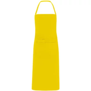 Delantal de popelín Roly WRK Ducasse 9129, amarillo, vista frontal