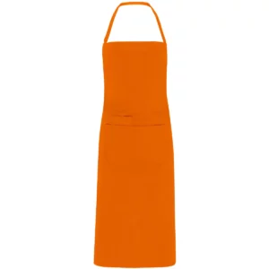 Delantal de popelín Roly WRK Ducasse 9129, naranja, vista frontal