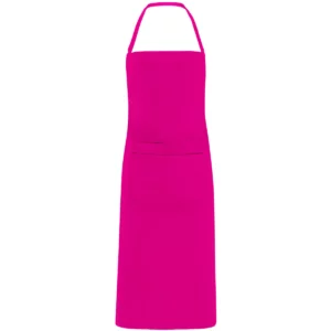 Delantal de popelín Roly WRK Ducasse 9129, fucsia, vista frontal