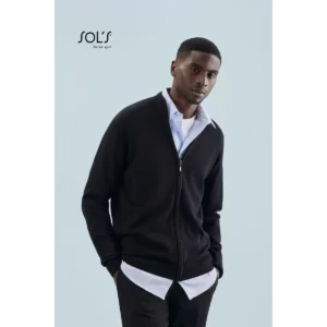 Chaqueta punto cremallera hombre SOL’S GORDON MEN 00548, vista con modelo.