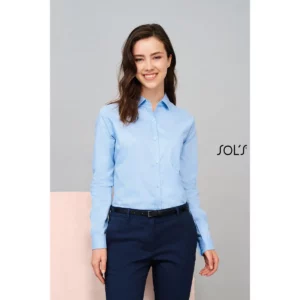 Camisa mujer manga larga SOL’S BUSINESS WOMEN 00554, vista con modelo.
