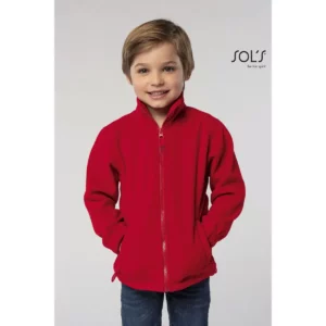 Chaqueta polar infantil SOL’S NORTH KIDS 00589, vista con modelo.