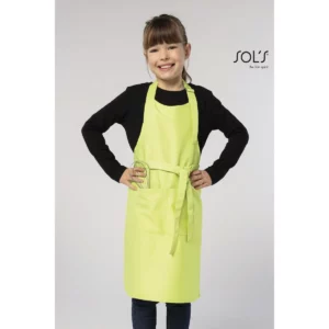 Delantal infantil SOL’S GALA KIDS 00599, con modelo.