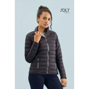 Chaqueta acolchada mujer SOL’S RIDE WOMEN 01170, vista con modelo.
