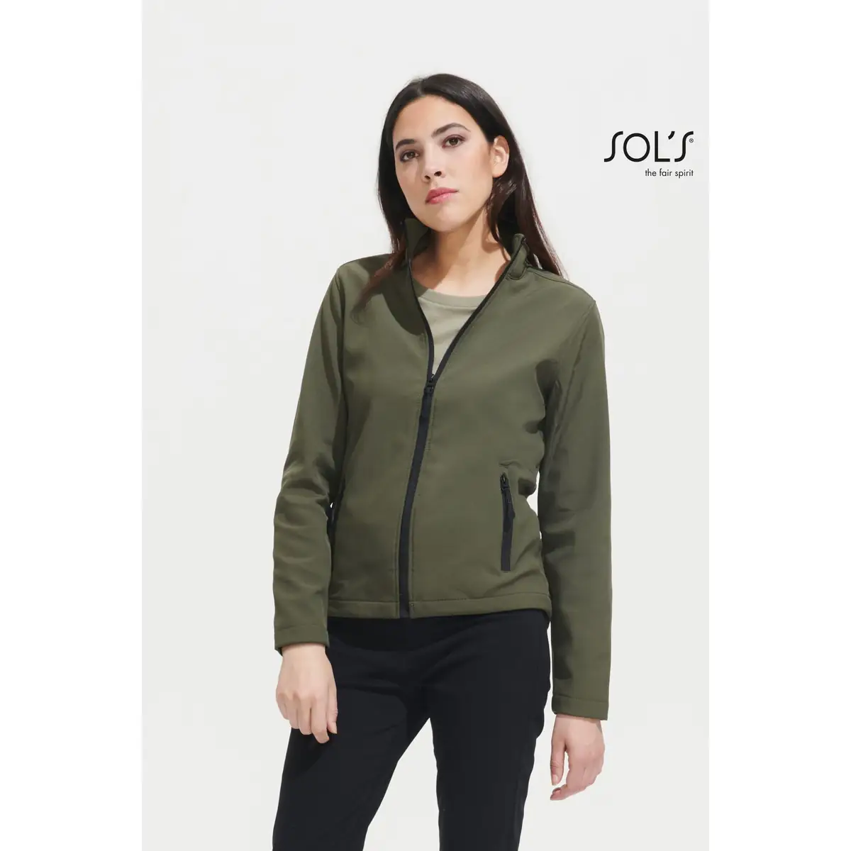 Chaqueta softshell mujer SOL’S RACE WOMEN 01194 1 Chaqueta softshell mujer SOL’S RACE WOMEN 01194, vista con modelo.