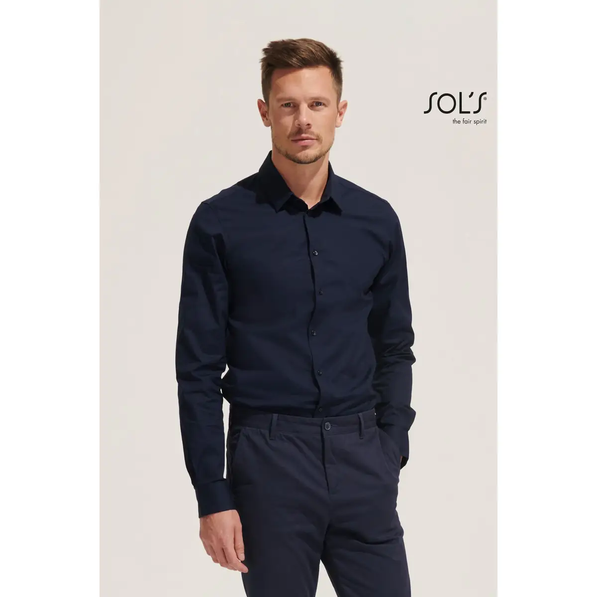 Camisa manga larga hombre SOL’S BLAKE MEN 01426 1 Camisa manga larga hombre SOL’S BLAKE MEN 01426, vista con modelo.
