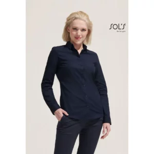 Camisa manga larga mujer SOL’S BLAKE WOMEN 01427, vista con modelo.