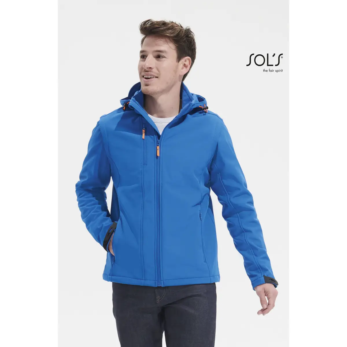 Chaqueta softshell unisex SOL’S TRANSFORMER 01647 1 Chaqueta softshell unisex SOL’S TRANSFORMER 01647, vista con modelo.
