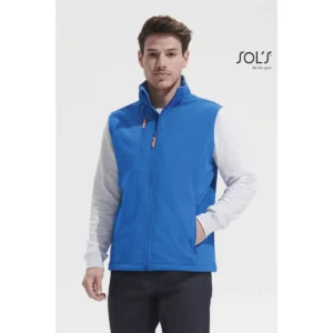 Chaqueta softshell unisex SOL’S TRANSFORMER 01647, vista con modelo, configuración de chaleco.